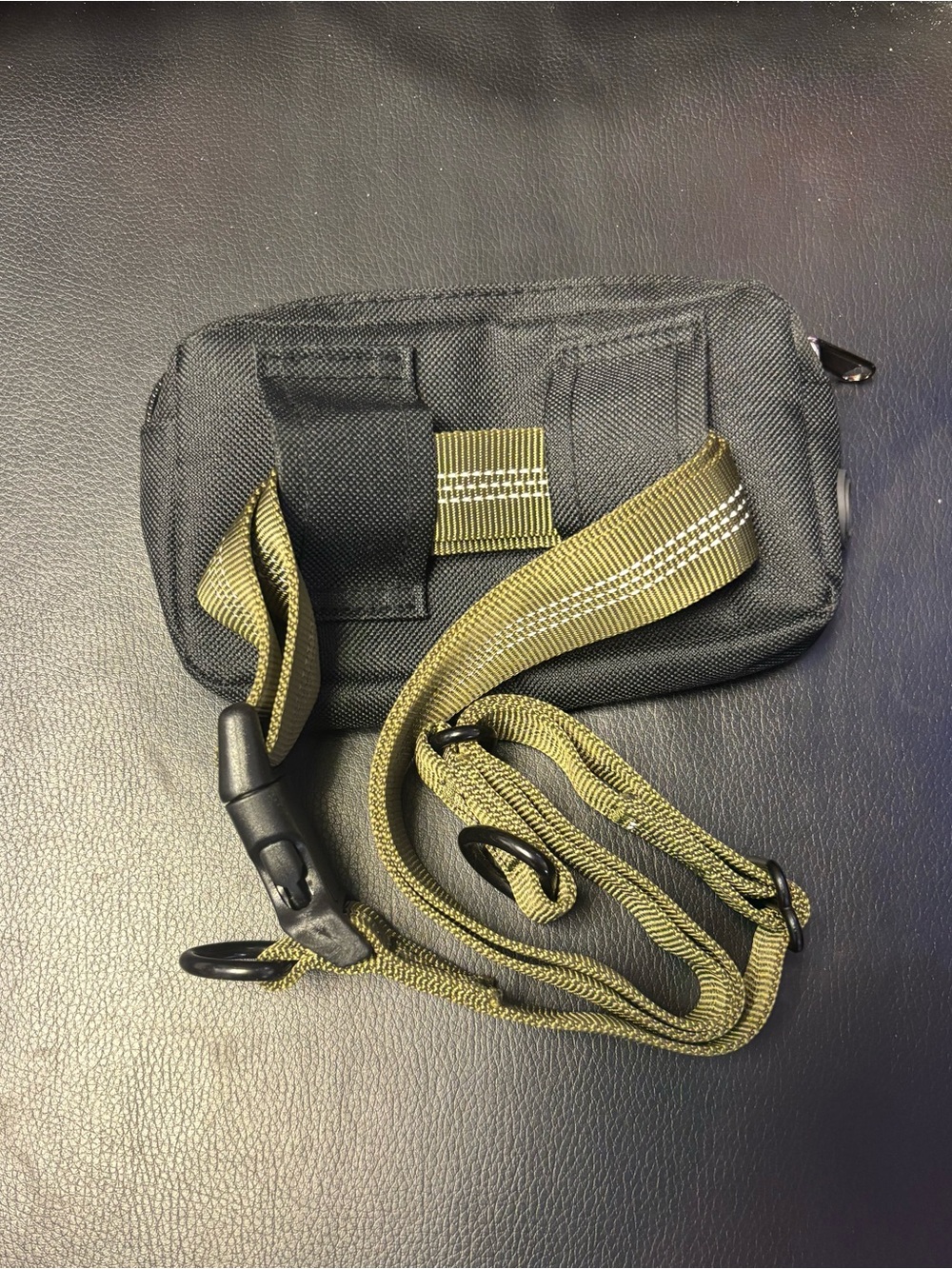 Ruffwear Camo Pattern Dog Harness with Olive Leash and Pouch - Picture 11 of 13